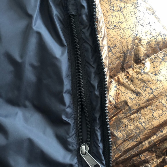 north face nuptse duster copper